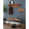 Coupon 👏 Carbon Loft Czuchry Hairpin Live Edge Bench With 🧥 Coat Hook Shelf Set 🔥