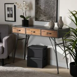Deals π₯° Carbon Loft Kulvinder Modern And Contemporary Industrial 3-drawer Console Table π―