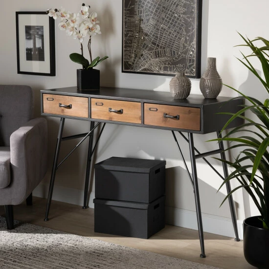 Deals π₯° Carbon Loft Kulvinder Modern And Contemporary Industrial 3-drawer Console Table π―