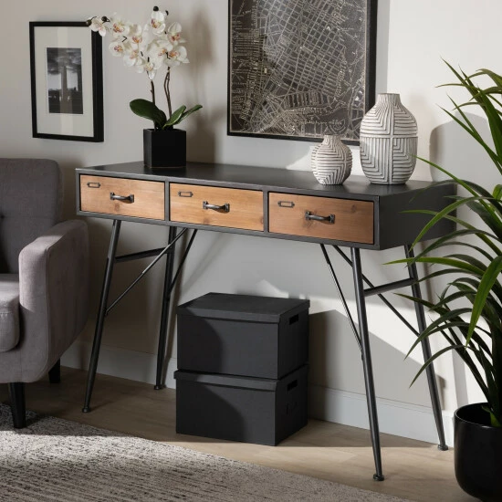 Deals π₯° Carbon Loft Kulvinder Modern And Contemporary Industrial 3-drawer Console Table π― - Image 7