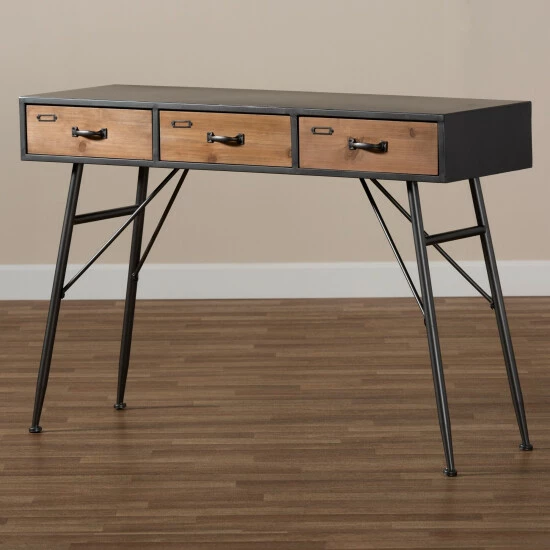 Deals π₯° Carbon Loft Kulvinder Modern And Contemporary Industrial 3-drawer Console Table π― - Image 8