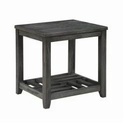 Budget 👍 Carbon Loft Soule Grey 1-shelf Rectangular End Table - 22" X 20" X 22" ✨