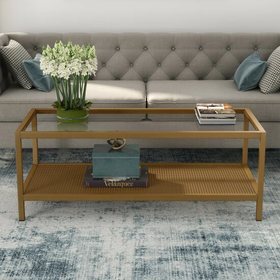 Hot Sale β¨ Carbon Loft Gugliemi Brass Coffee Table π - Image 7
