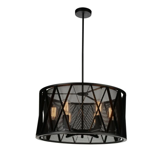 Best Pirce βοΈ Carbon Loft Shosh 6-light Drum Chandelier With Black Finish π―