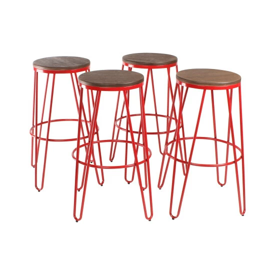 Best reviews of π Carbon Loft Hall Wood And Metal Bar Stools (Set Of 4) Black/grey π - Image 4