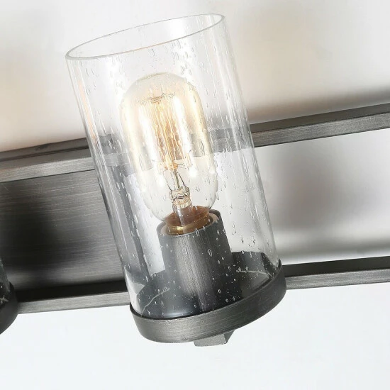 Best reviews of π₯° Carbon Loft Modern Brushed Silver Bathroom Vanity Lights Glass Wall Sconce - W31.5"xH7.5"xE5.5" π - Image 8