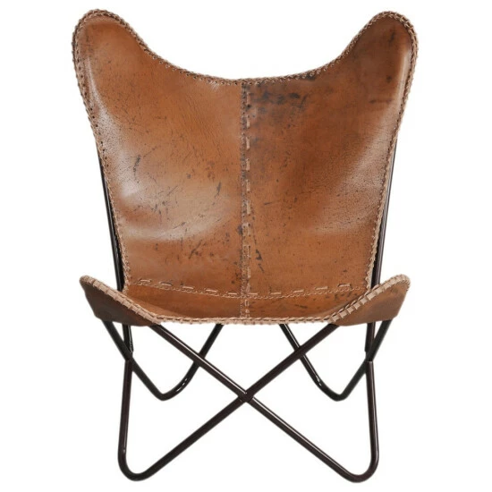 Cheapest π Carbon Loft Larkin Rustic Brown Leather Butterfly Chair π― - Image 3