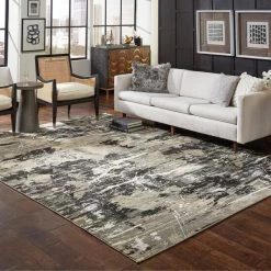 Cheap 🌟 Carbon Loft McHugh Hi-low Textured Abstract Black And Gold Area Rug Black/gold 🧨