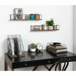 Coupon 🎁 Carbon Loft Richter Stacked Metal And Wood Letter Trays White/gold 🛒