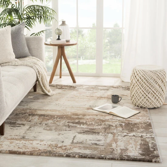 Flash Sale ❤️ Carbon Loft Abarta Abstract Area Rug Brown/beige ⭐ - Image 3