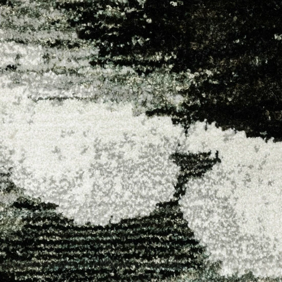 Outlet π Carbon Loft Bain Abstract Shadows Charcoal/ White Area Rug π - Image 6