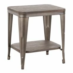 Flash Sale ✔️ Carbon Loft Samira Industrial Wood And Metal End Table Antique/espresso 🌟