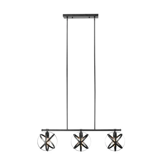 Hot Sale π€© Carbon Loft Gideon 3-light Dark Bronze Linear Chandelier - 57" π₯° - Image 2