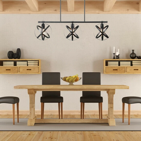 Hot Sale π€© Carbon Loft Gideon 3-light Dark Bronze Linear Chandelier - 57" π₯° - Image 5