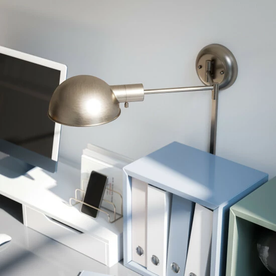 Brand new π Carbon Loft Ida Antique Nickel Wall Swing Arm Lamp βοΈ - Image 4