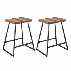 Cheapest 🛒 Carbon Loft Leona Natural Honey Counter Stool - Set Of 2 🛒