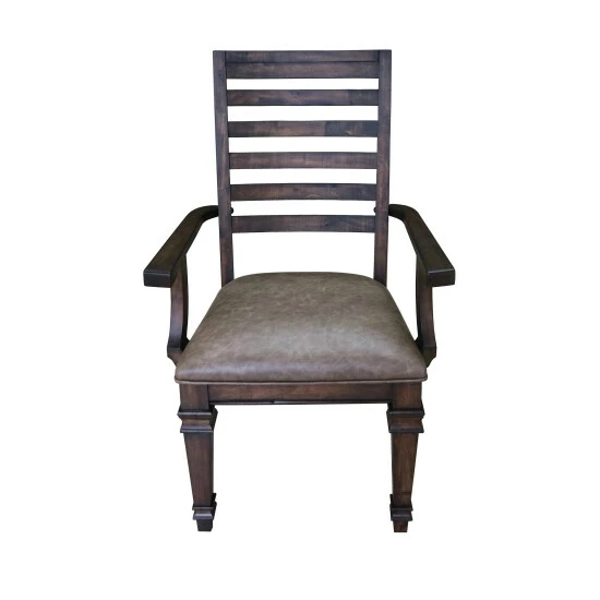 Deals π― Carbon Loft Phineas Brown Ladder Back Arm Chairs (Set Of 2) π - Image 2