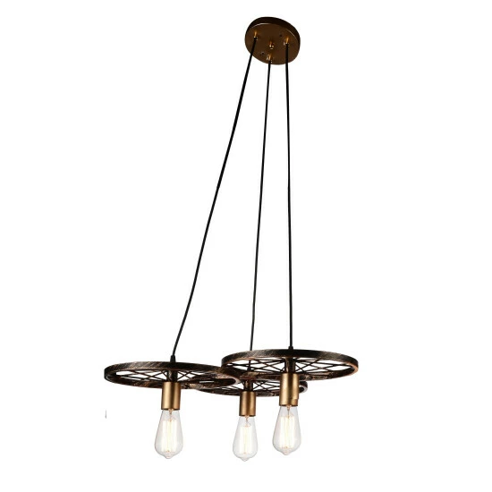 Promo π Carbon Loft O'Shea 3-light Black And Gold Chandelier π₯°