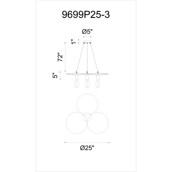 Promo π Carbon Loft O'Shea 3-light Black And Gold Chandelier π₯° - Image 2