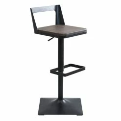 Best deal 💯 Carbon Loft Goddard Industrial Black Adjustable Barstool 🧨