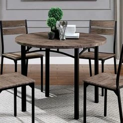 Best reviews of 🧨 Carbon Loft Maggio Industrial Antique Brown 40-inch Round Dining Table 🎁