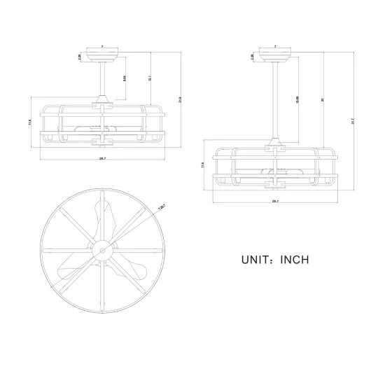 Outlet π Carbon Loft Dassel 8-light 3-blade 29-inch Lighted Ceiling Fan π - Image 4