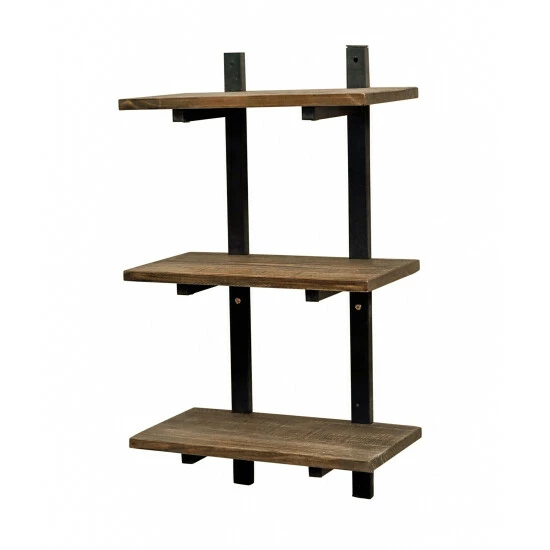 Cheap π Carbon Loft Lawrence Metal And Solid Wood Wall Shelf Brown 48" π - Image 3