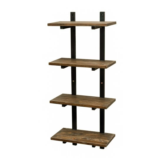 Cheap π Carbon Loft Lawrence Metal And Solid Wood Wall Shelf Brown 48" π - Image 4