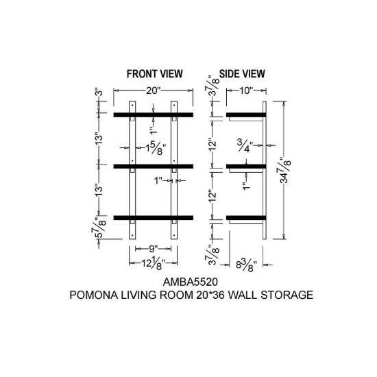 Cheap π Carbon Loft Lawrence Metal And Solid Wood Wall Shelf Brown 48" π - Image 5