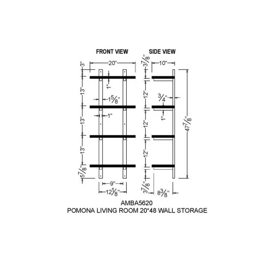 Cheap π Carbon Loft Lawrence Metal And Solid Wood Wall Shelf Brown 48" π - Image 6