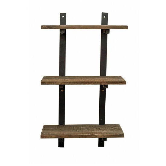 Cheap π Carbon Loft Lawrence Metal And Solid Wood Wall Shelf Brown 48" π - Image 7