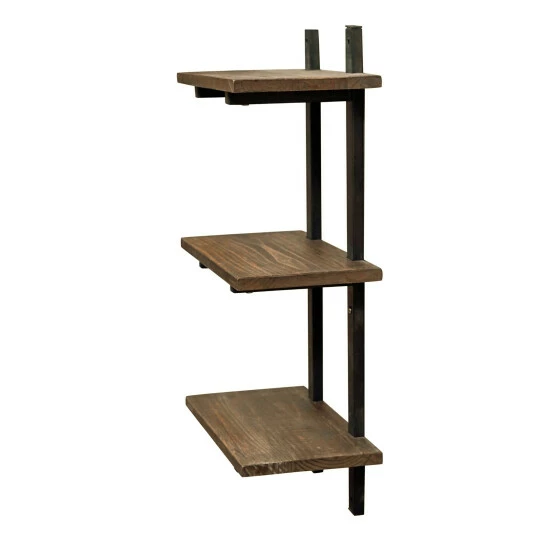 Cheap π Carbon Loft Lawrence Metal And Solid Wood Wall Shelf Brown 48" π - Image 8