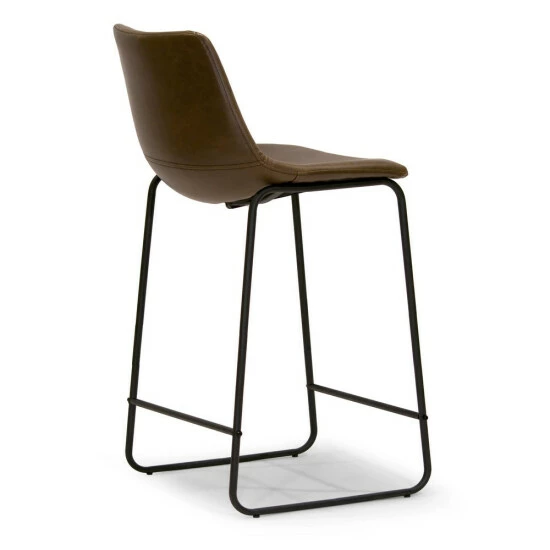 Cheap π Carbon Loft Richard Faux Leather And Iron Counter Stool (Set Of 2) Grey π - Image 4