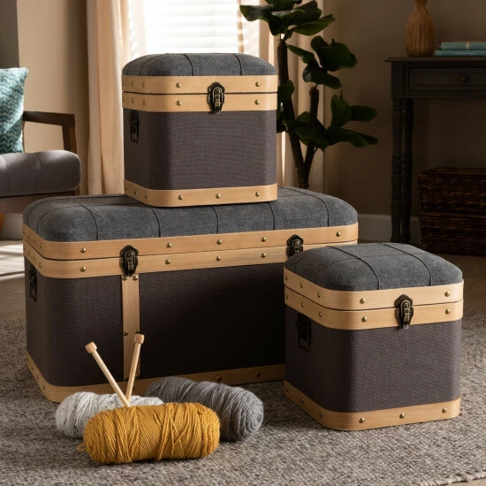 Best reviews of π Carbon Loft Schaca Modern And Contemporary Transitional 3-piece Ottoman Trunk Set π - Image 6