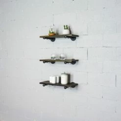 Coupon 👍 Carbon Loft Kone 3-piece Floating Shelf Set Bronze & Brown ⌛