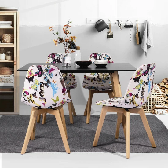 Budget βοΈ Carbon Loft Rivas Mid-century Modern Upholstery Solid Wood Dining Chair (Set Of 4) White 𧨠- Image 6