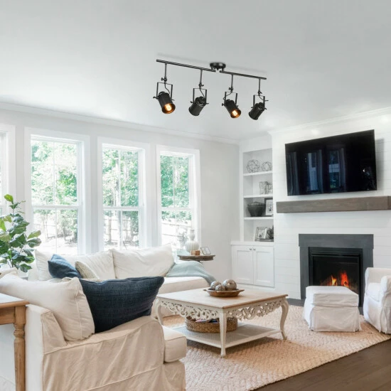 Hot Sale π Carbon Loft DeMille Black 4-Light Spotlight Industrial Ceiling Tracking Lights - W36.5"xH15"xE4.75" π - Image 2