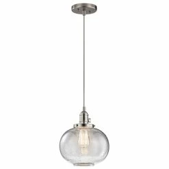 Deals ⭐ Carbon Loft Reno 1-light Brushed Nickel Orb Glass Mini Pendant 🔥