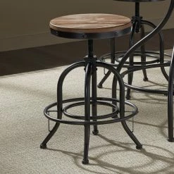 Promo 😍 Carbon Loft Vintage Series Distressed Metal 24 Inch Adjustable Counter Stool (Set Of 2) ❤️