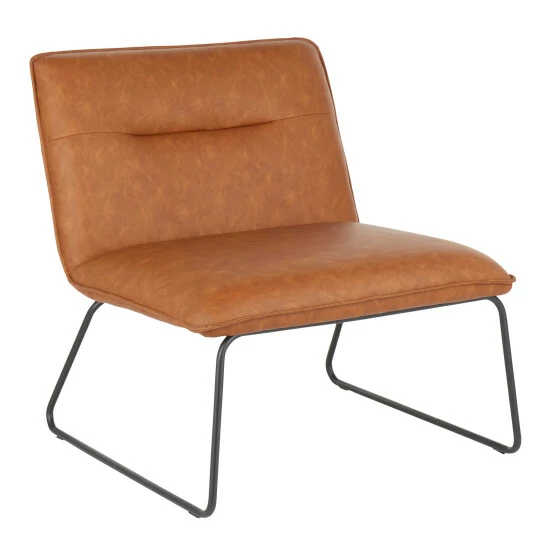 Hot Sale π Carbon Loft Kerby Industrial Faux Leather Accent Chair - N/A Camel β€οΈ - Image 2
