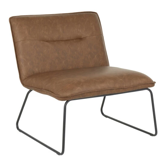 Hot Sale π Carbon Loft Kerby Industrial Faux Leather Accent Chair - N/A Camel β€οΈ - Image 5