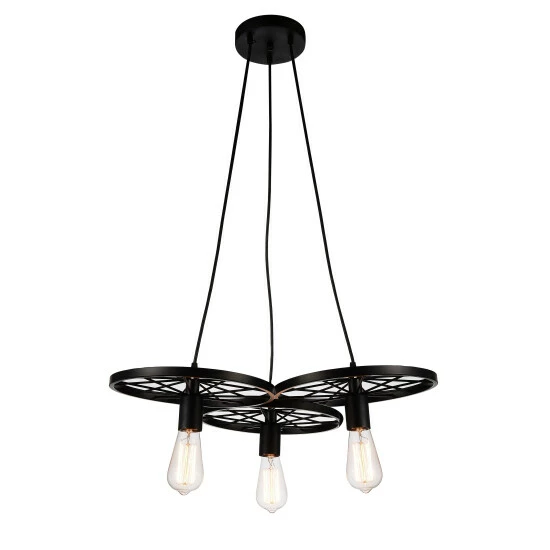 Buy π Carbon Loft O'Shea 3-light Black Chandelier π