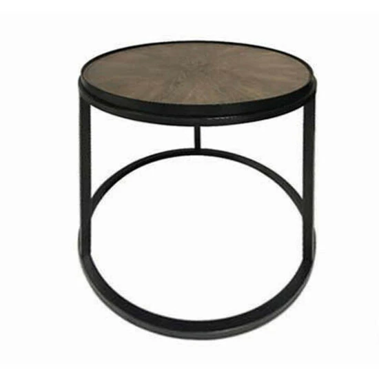 Best deal π Carbon Loft Tadeo Weathered Elm And Gunmetal Round End Table π