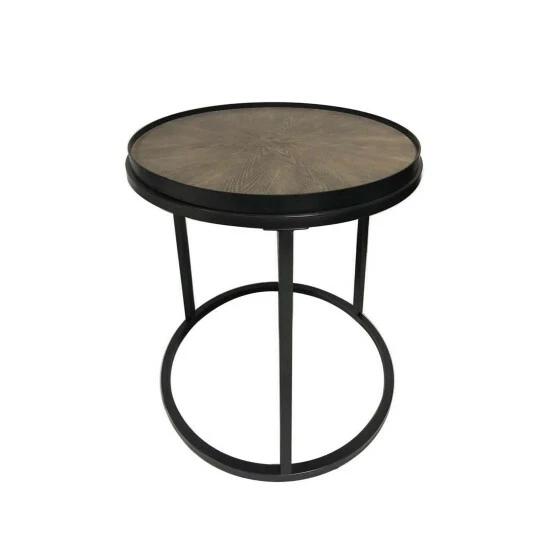 Best deal π Carbon Loft Tadeo Weathered Elm And Gunmetal Round End Table π - Image 2