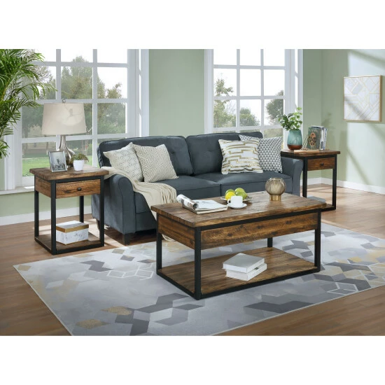 Flash Sale π Carbon Loft Ciaravino Rustic Wood 3-piece Coffee And End Table Set π€©