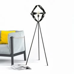 Best Sale 😉 Carbon Loft Smead Aged Silver Metal Twisted Ribbon Floor Lamp 😀