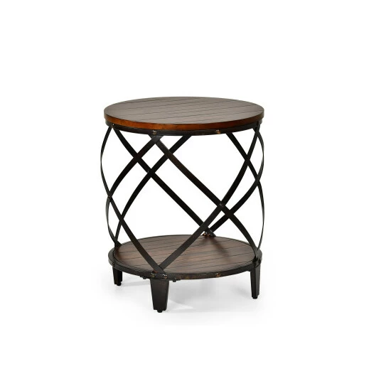 Discount π Carbon Loft Fischer Solid Birch/ Iron Round End Table π― - Image 2
