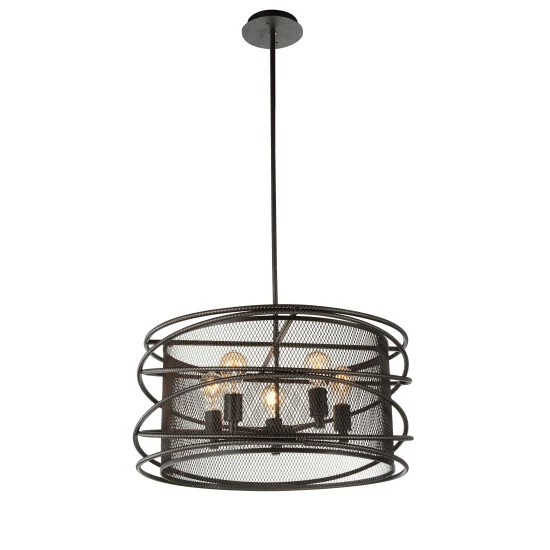 Brand new π₯° Carbon Loft Atles 5-light Drum Chandelier With Brown Finish π