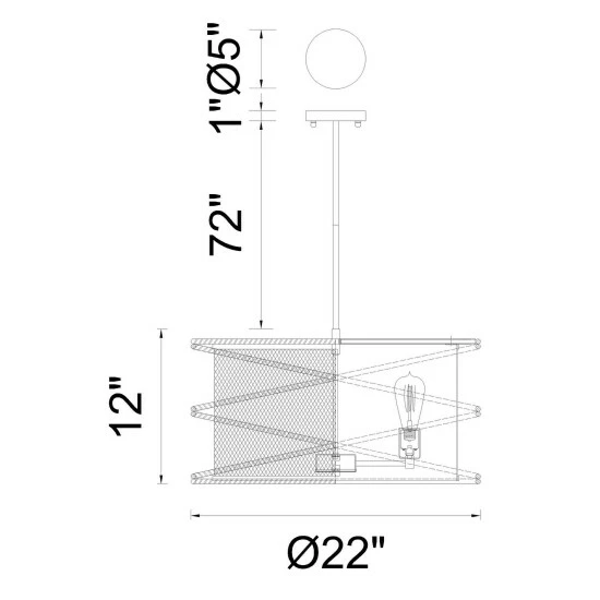 Brand new π₯° Carbon Loft Atles 5-light Drum Chandelier With Brown Finish π - Image 2