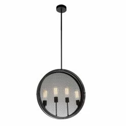 Buy π Carbon Loft Brewmitch 4-light Round Cage Chandelier With Black Finish π